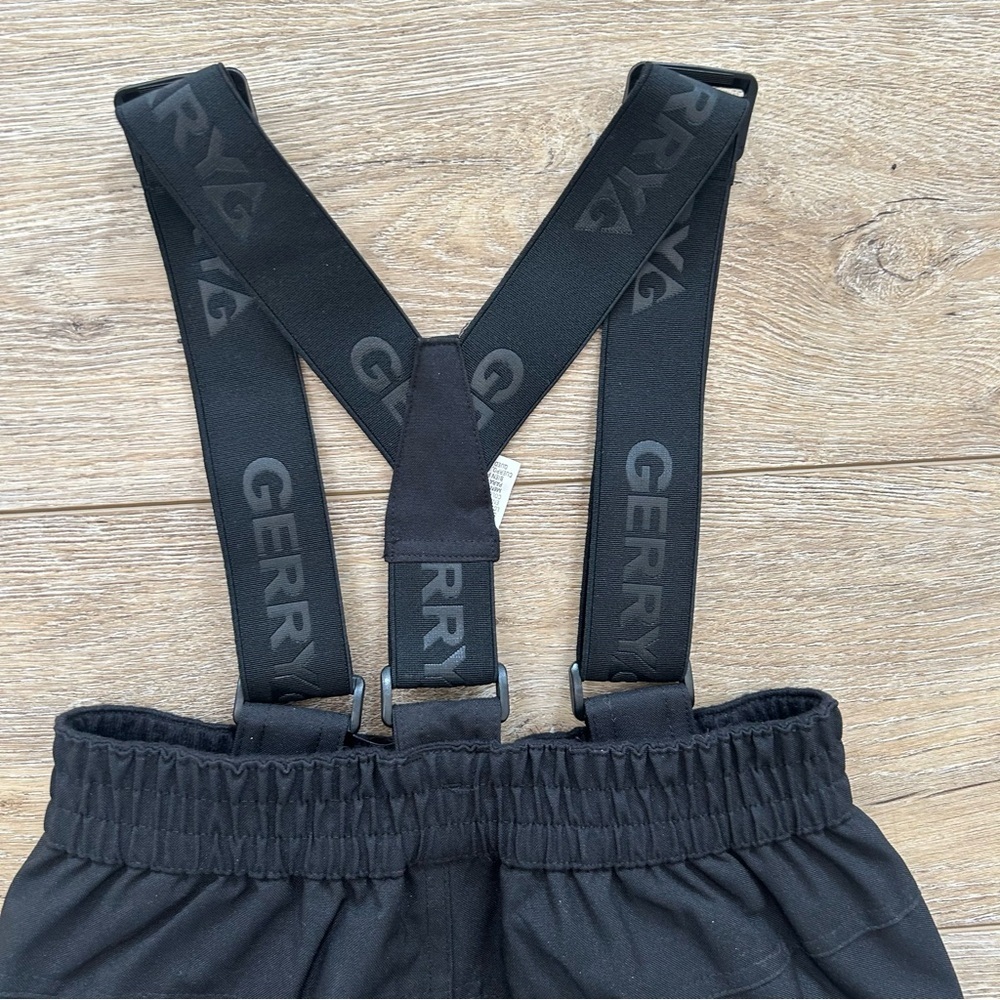 Gerry Outdoor Snow Bib Pants Unisex Sz‎ XS 4/5 Adjustable Straps Black NEW - Picture 10 of 11